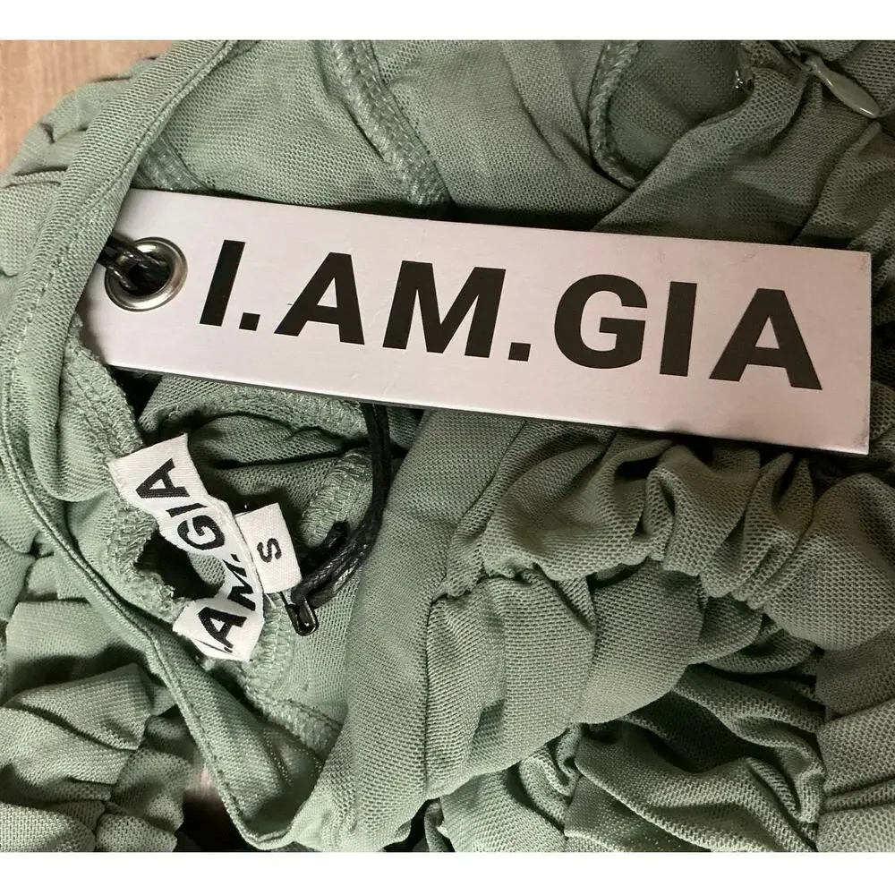 I.AM.GIA Ophelia Ruched Pants in Khaki Size S